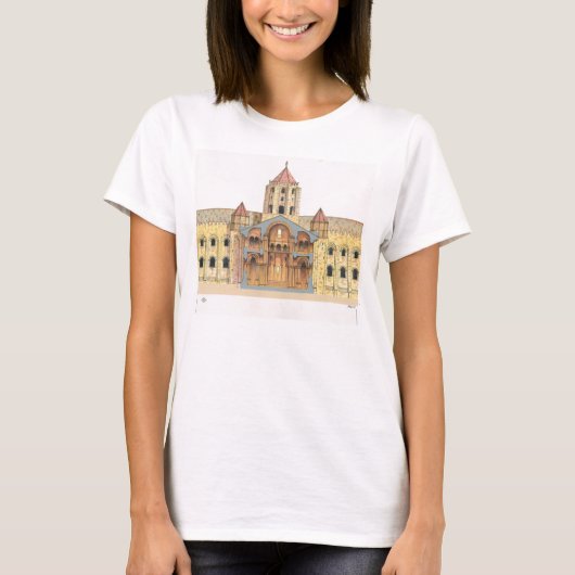 サンティアゴ・デ・コンポステーラのロマネスク様式 Tシャツ (正面)