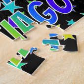 「サンティアゴ」名、おもしろい「ハッピーバースデー」 ジグソーパズル (側面)