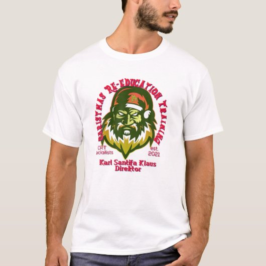 サンティファクロース目覚めたサンタクラウスアンチマルクス Tシャツ (正面)