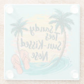 サンティーンズサンキス鼻ビーチ美学 ガラスコースター (裏面)