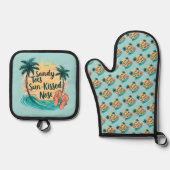 サンティーンズサンキス鼻ビーチ美学 鍋つかみ&鍋敷きセット (正面)