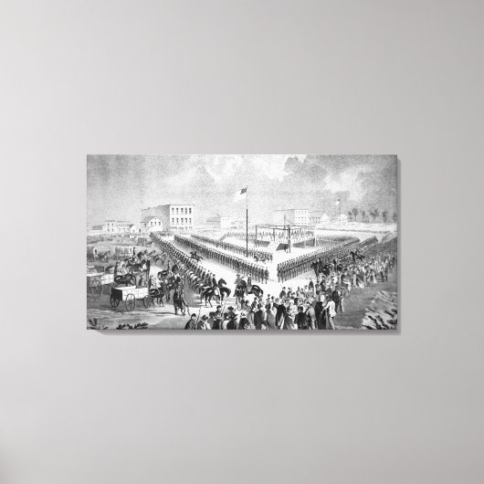 サンティー・スーの蜂起，マンカト，ミネソタ， 186 キャンバスプリント (正面)