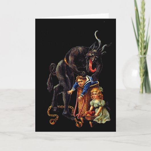 サンティ・クロース・ティース クリスマス・クーポン Krampusからのご挨拶 カード (正面)