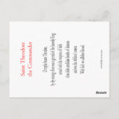 サンテオドア祈りの言葉カード ポストカード (裏面)