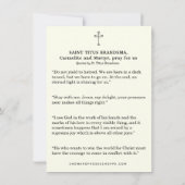 サンテトゥスブランスマ列聖記念会 ノートカード (裏面)