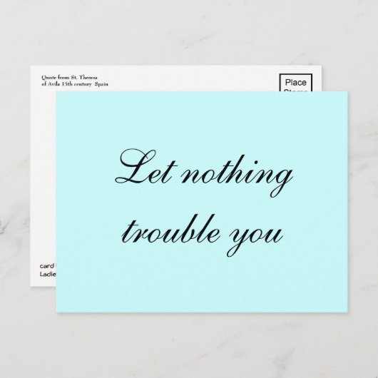 サンテレサ引用文 ポストカード (正面/裏面)