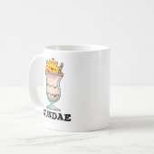 サンデアイスおもしろいクリームプリン コーヒーマグカップ (正面左)