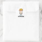 サンデアイスおもしろいクリームプリン ラウンドシール (バッグ)