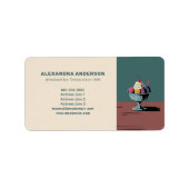 サンデアイスクリームパーラー差出人住所ラベル ラベル (正面)