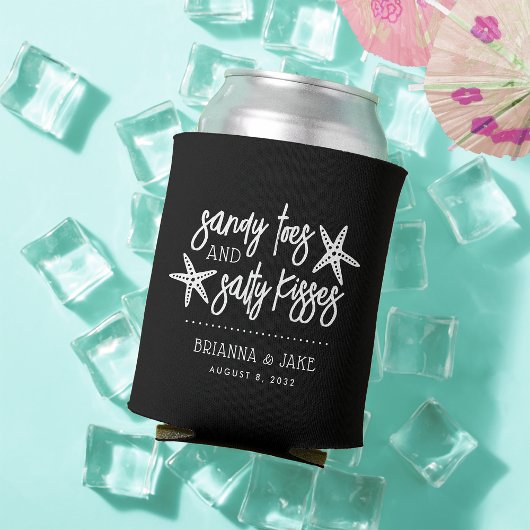 サンディつま先の塩辛いキス宛先の結婚式の好意 缶クーラー