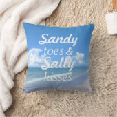 サンディのつま先および塩辛いキス クッション (ブランケット)