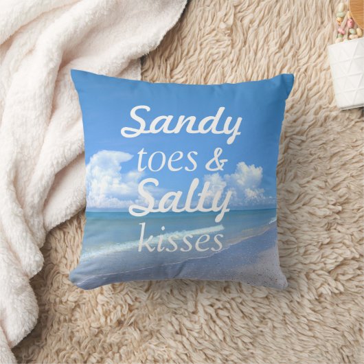 サンディのつま先および塩辛いキス クッション (ブランケット)