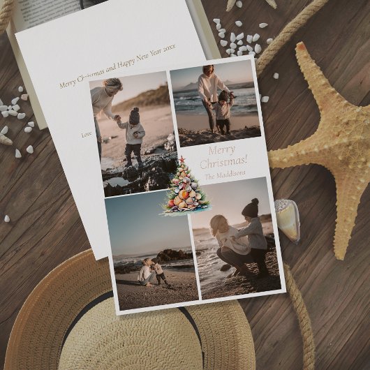 サンディのスマイル4ビーチワイクリスマスのための喜び 箔シーズンカード