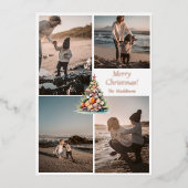 サンディのスマイル4ビーチワイクリスマスのための喜び 箔シーズンカード (正面)