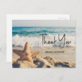 サンディのビーチ写真ありがとう ポストカード (正面/裏面)