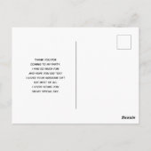 サンディのビーチ写真ありがとう ポストカード (裏面)