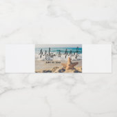 サンディのビーチ写真結婚の魚 ペットボトルラベル (シングルラベル)