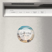 サンディのビーチ写真結婚の魚 マグネット (インサイチュ (食洗機))