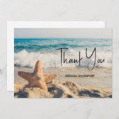 サンディのビーチ写真 サンキューカード (正面/裏面)