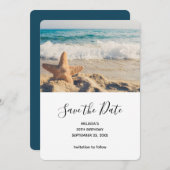 サンディのビーチ写真 セーブザデート (正面/裏面)