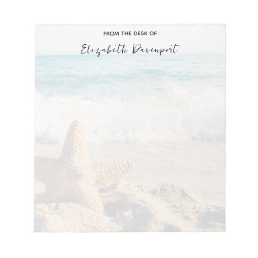 サンディのビーチ写真 ノートパッド (正面)