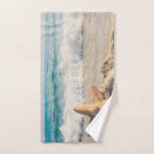 サンディのビーチ写真 バスタオルセット (ハンドタオル)