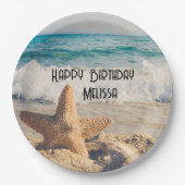 サンディのビーチ写真 ペーパープレート (正面)