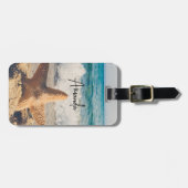 サンディのビーチ写真 ラゲッジタグ (正面横)