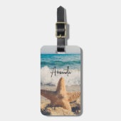 サンディのビーチ写真 ラゲッジタグ (正面縦)