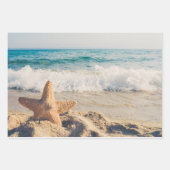 サンディのビーチ写真 ラッピングペーパーシート (正面3)