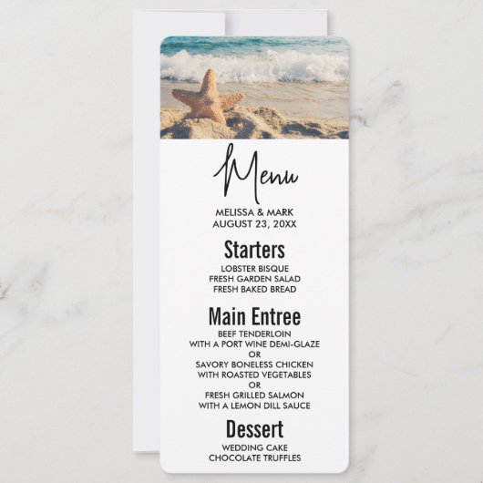 サンディのビーチ写真 招待状 (正面)