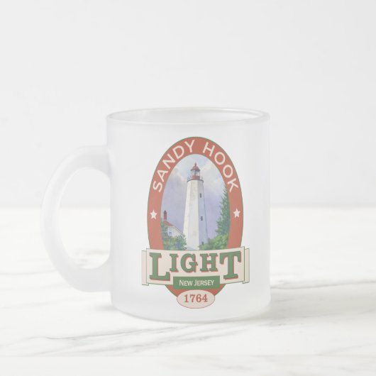 サンディのホックの灯台 フロストグラスマグカップ (左)