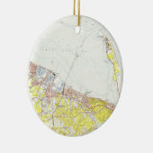 サンディのホックNJ (1954年)のヴィンテージの地図 セラミックオーナメント (右)