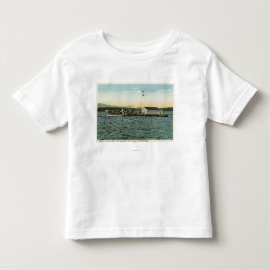 サンディの島、ボストンYMCAのキャンプの着陸の眺め トドラーTシャツ (正面)