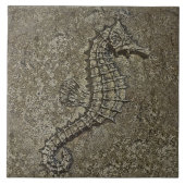 サンディはタツノオトシゴによって変えられた写真を織りました タイル (正面)