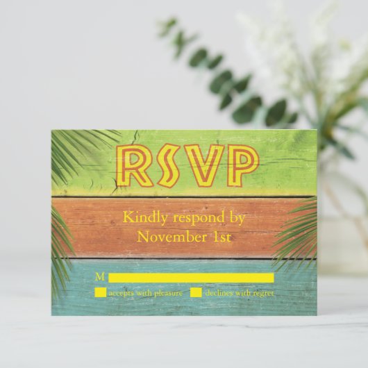 サンディは塩辛いキスRSVPをつま先で触ます 出欠カード (スタンド正面)