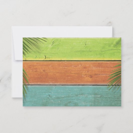 サンディは塩辛いキスRSVPをつま先で触ます 出欠カード (裏面)