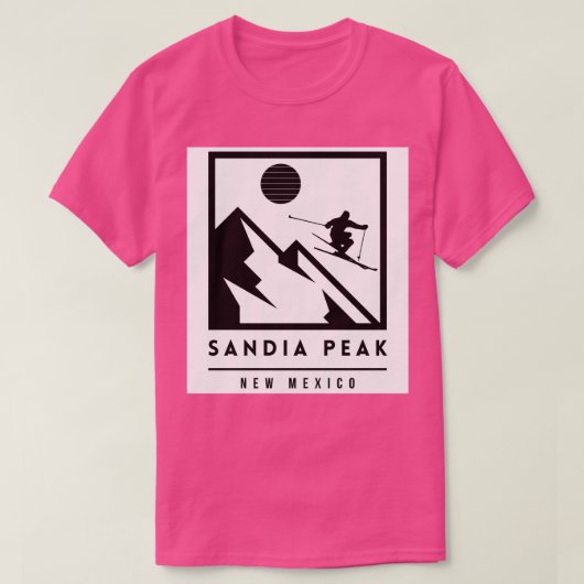 サンディアピークスキーニューメキシコUSA 1 Tシャツ (デザイン正面)