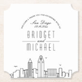 サンディエゴでの愛 | シティスカイラインウェルカム ペーパーコースター (正面)