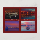 サンディエゴとサンフランシスコの空 ポストカード (正面)