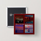 サンディエゴとサンフランシスコの空 缶バッジ (正面&裏面)