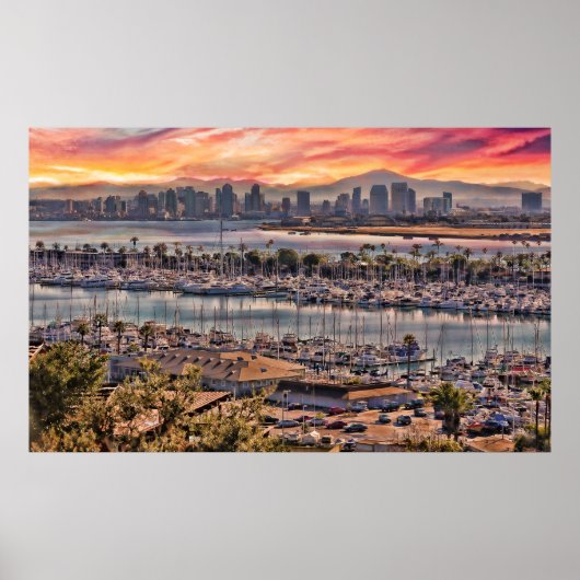 サンディエゴのカラー ポスター (正面)