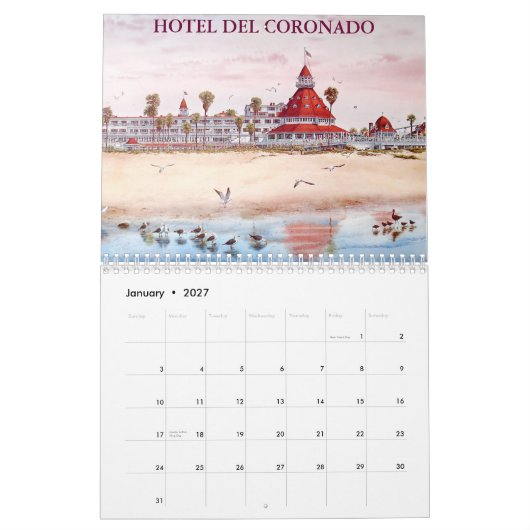 サンディエゴのカレンダー2012年 カレンダー (1月 2027)