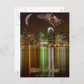 サンディエゴのクリスマスポストカード シーズンポストカード (正面/裏面)