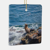 サンディエゴのシールロックアットラジョラビーチ セラミックオーナメント (右)