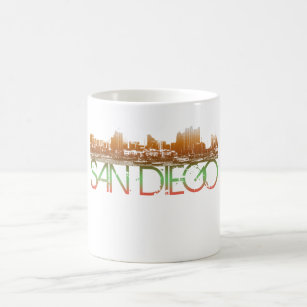 サンディエゴのスカイラインのデザイン コーヒーマグカップ