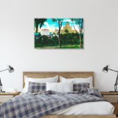 サンディエゴのスカイラインの一部がエルコルテを示す キャンバスプリント (インサイチュ (寝室))