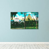 サンディエゴのスカイラインの一部がエルコルテを示す キャンバスプリント (インサイチュ (ウッドフロア))