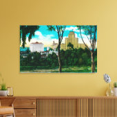 サンディエゴのスカイラインの一部がエルコルテを示す キャンバスプリント (インサイチュ (リビング))