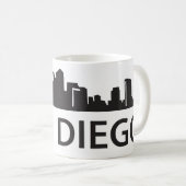 サンディエゴのスカイライン コーヒーマグカップ (正面右)